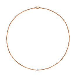 Fope Aria 18ct Rose Gold 0.17ct Diamond Necklace 890C BBR.