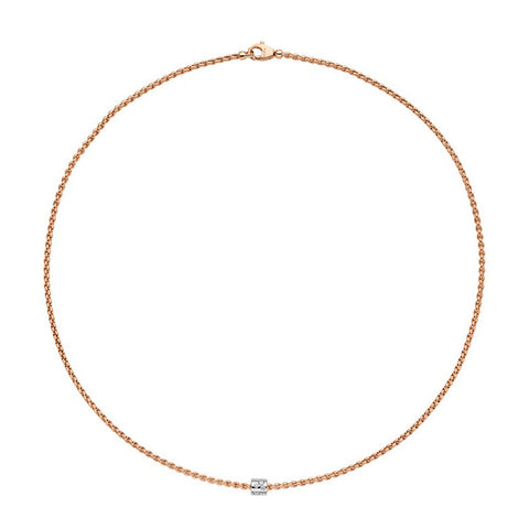 Fope Aria 18ct Rose Gold 0.17ct Diamond Necklace 890C BBR.