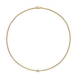 Fope Aria 18ct Yellow Gold 0.17ct Diamond Necklace 890C BBR.
