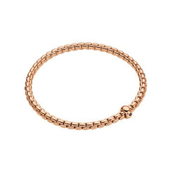 Fope Eka 18ct Rose Gold 0.01ct Black Diamond Flexible Bracelet BR730 BBRN.