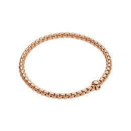 Fope Eka 18ct Rose Gold 0.01ct Black Diamond Flexible Bracelet BR730 BBRN.