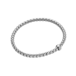 Fope Eka 18ct White Gold 0.01ct Diamond Flexible Bracelet BR730 BBR.