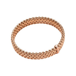 Fope Panorama 18ct Rose Gold 0.01ct Diamond Flexible Bracelet BR580 BBR.