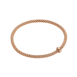Fope Prima 18ct Rose Gold 0.01ct Diamond Flexible Bracelet BR710 BBR.
