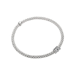 Fope Prima 18ct White Gold 0.07ct Diamond Flexible Bracelet 746B BBR.