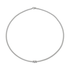Fope Prima 18ct White Gold 0.20ct Diamond Necklace 742C BBR.