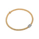 Fope Prima 18ct Yellow Gold 0.07ct Diamond Flexible Bracelet 746B BBR.