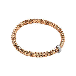Fope Vendome 18ct Rose Gold 0.35ct Diamond Flexible Bracelet 584B BBR.