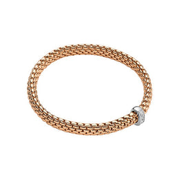 Fope Vendome 18ct Rose Gold 0.35ct Diamond Flexible Bracelet 584B BBR.