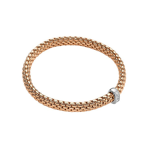 Fope Vendome 18ct Rose Gold 0.35ct Diamond Flexible Bracelet 584B BBR.