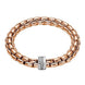 Fope Eka 18ct Rose Gold 0.21ct Diamond Bracelet, 604B/BBR.