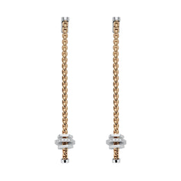Fope Eka 18ct Rose Gold 0.30ct Diamond Drop Earrings, OR754/BBR.