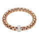 Fope Eka 18ct Rose Gold 0.63ct Diamond Bracelet, 604B/PAVE.