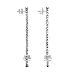 Fope Eka 18ct White Gold 0.30ct Diamond Drop Earrings, OR754/BBR.