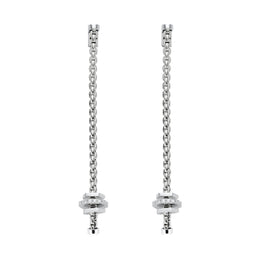 Fope Eka 18ct White Gold 0.30ct Diamond Drop Earrings, OR754/BBR.