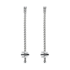 Fope Eka 18ct White Gold 0.32ct Black Diamond Drop Earrings, OR754/BBR1.