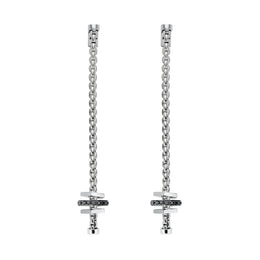 Fope Eka 18ct White Gold 0.32ct Black Diamond Drop Earrings, OR754/BBR1.