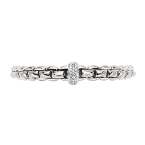 Fope Eka 18ct White Gold 0.58ct Diamond Bracelet, 607B/PAVE.