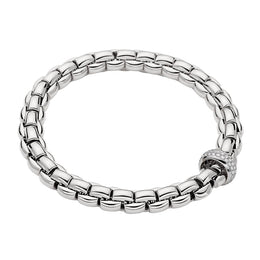 Fope Eka 18ct White Gold 0.58ct Diamond Bracelet, 607B/PAVE.