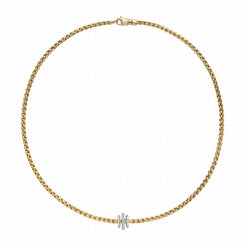 Fope Eka 18ct Yellow Gold 0.15ct Diamond Necklace, 754C/BBR.