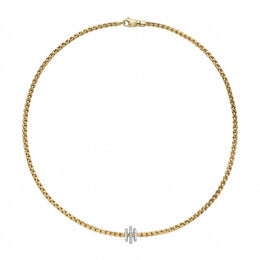 Fope Eka 18ct Yellow Gold 0.15ct Diamond Necklace, 754C/BBR.