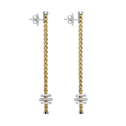 Fope Eka 18ct Yellow Gold 0.30ct Diamond Drop Earrings, OR754/BBR.