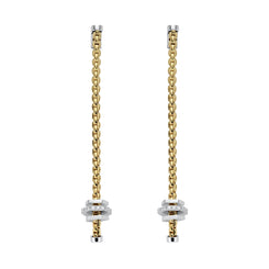 Fope Eka 18ct Yellow Gold 0.30ct Diamond Drop Earrings, OR754/BBR.