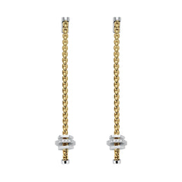 Fope Eka 18ct Yellow Gold 0.30ct Diamond Drop Earrings, OR754/BBR.