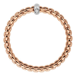 Fope Eka Anniversario 18ct Rose Gold 0.13ct Diamond Bracelet, 707B/BBR.