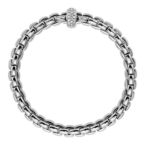 Fope Eka Anniversario 18ct White Gold 0.40ct Diamond Bracelet, 707B/PAVE.