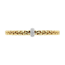 Fope Eka Anniversario 18ct Yellow Gold 0.40ct Diamond Bracelet, 707B/PAVE.