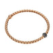 Fope Eka Tiny 18ct Rose Gold 0.20ct Black Diamond Bracelet, 733BPAVEN.