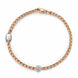Fope Eka Tiny 18ct Rose Gold Diamond Rondelle Bracelet 730B PAVE