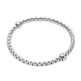 Fope Eka Tiny 18ct White Gold 0.07ct Diamond Bracelet, 733B/BBR.