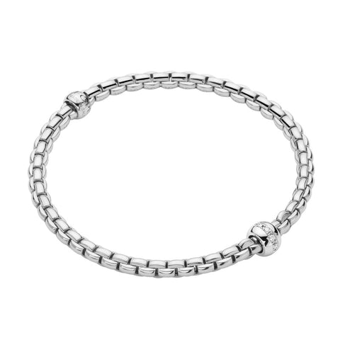 Fope Eka Tiny 18ct White Gold 0.07ct Diamond Bracelet, 733B/BBR.