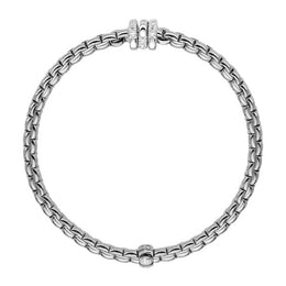 Fope Eka Tiny 18ct White Gold 0.16ct Diamond Bracelet, 739B/BBR.