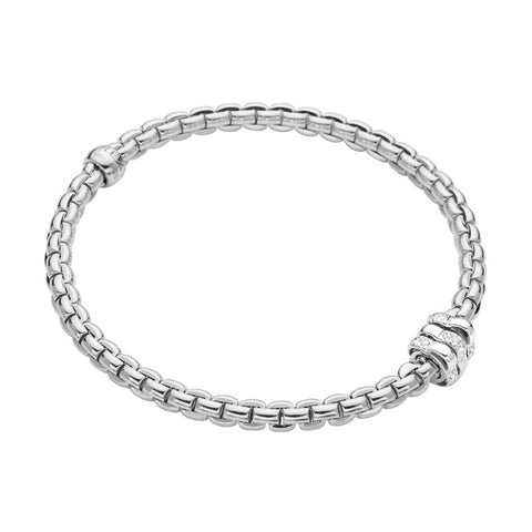 Fope Eka Tiny 18ct White Gold 0.16ct Diamond Bracelet, 739B/BBR.