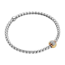 Fope Eka Tiny 18ct White Gold 0.25ct Diamond Bracelet, 738B/BBR.