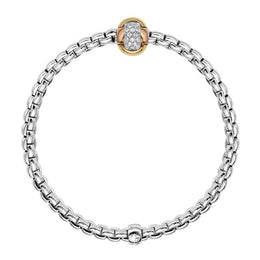 Fope Eka Tiny 18ct White Gold 0.25ct Diamond Bracelet, 738B/BBR.