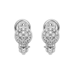Fope Eka Tiny 18ct White Gold 0.45ct Diamond Earrings, OR736 PAVE.