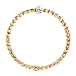 Fope Eka Tiny 18ct Yellow Gold 0.07ct Diamond Bracelet, 733B/BBR.