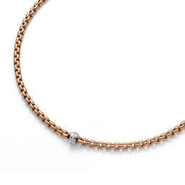 Fope Flex'It Eka 18ct Rose Gold Diamond Necklace. 704C BBR.