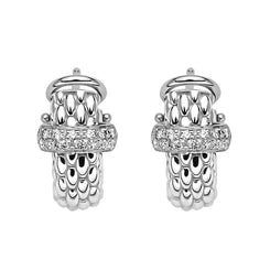 Fope Flex'It Vendome 18ct White Gold 0.20ct Diamond Earrings OR560/BBR