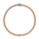 Fope Flex'it Prima 18ct Rose Gold 0.12ct Diamond Bracelet, 743B/BBR.