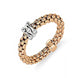 Fope Flex'it Prima 18ct Rose Gold 0.12ct Diamond Ring, AN748/BBR.