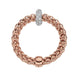 Fope Flex'it Prima 18ct Rose Gold 0.18ct Diamond Ring, AN745/BBR.