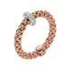 Fope Flex'it Prima 18ct Rose Gold 0.18ct Diamond Ring, AN745/BBR.