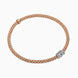 Fope Flex'it Prima 18ct Rose Gold 0.20ct Diamond Bracelet, 748B/BBR.