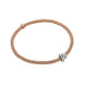 Fope Flex'it Prima 18ct Rose Gold 0.31ct Diamond Bracelet. 744B PAVE.