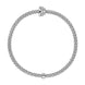 Fope Flex'it Prima 18ct White Gold 0.10ct Diamond Bracelet, 744B/BBR.